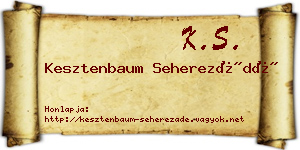 Kesztenbaum Seherezádé névjegykártya